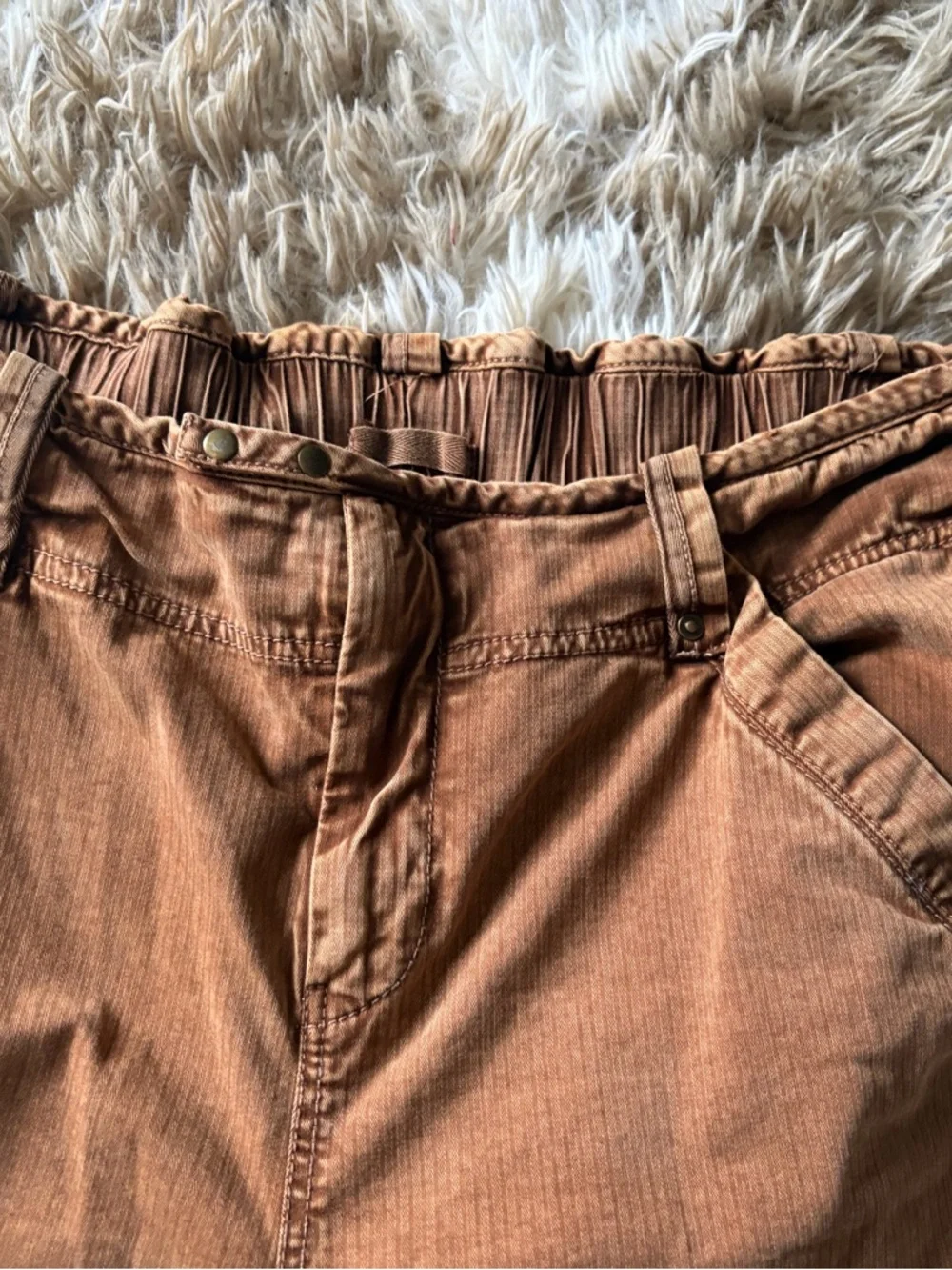 We The Free Rust-Brown Free People Can't Compare Slouch Pants Size L - Picture 6 of 8